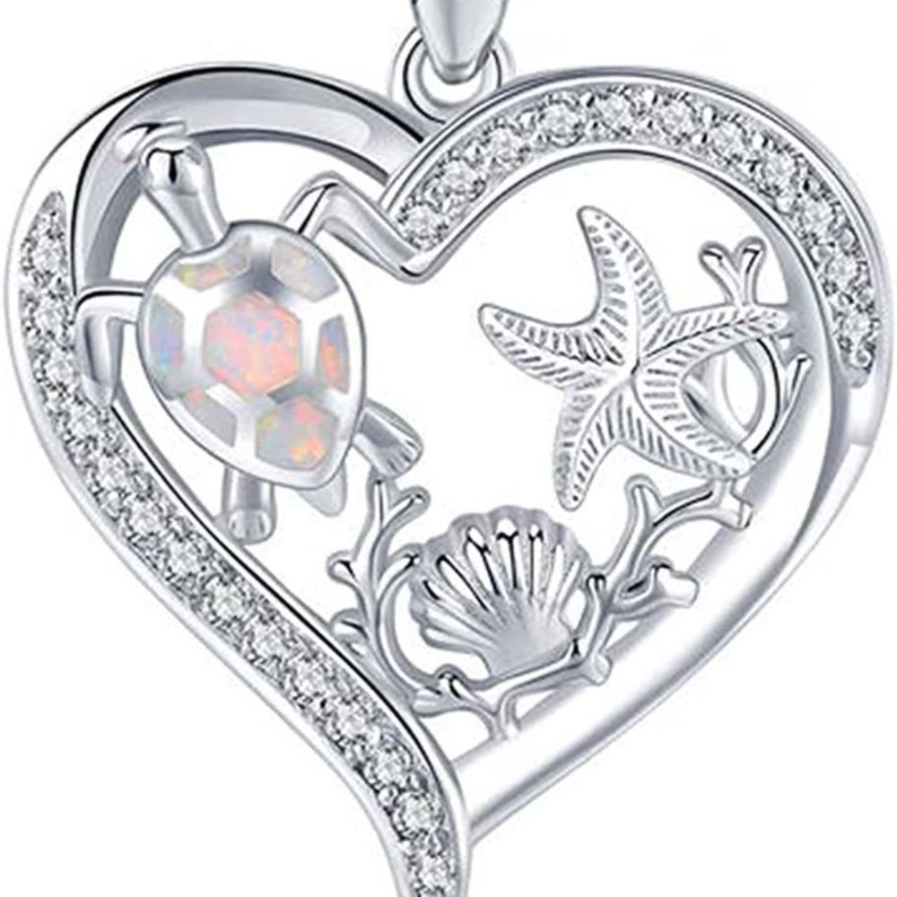 18k Opal Diamond Sea Life Necklace